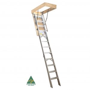 Deluxe Aluminium Attic Ladder - 2.7-3.05m x 530mm KASW46, Attic Ladders,  Deluxe Attic Ladders